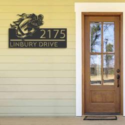 Personalized Football Player Sport Address Sign House Number Plaque Custom Metal Wall Art