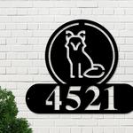 personalized fox address sign house number plaque custom metal sign 0