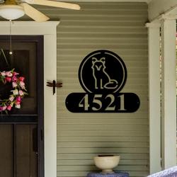 personalized fox address sign house number plaque custom metal sign 1
