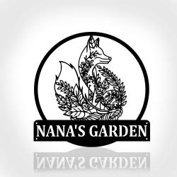 personalized fox leaf garden decorative custom metal sign 1