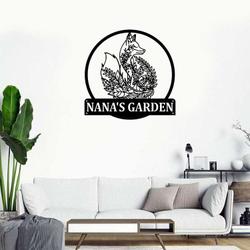 personalized fox leaf garden decorative custom metal sign 3