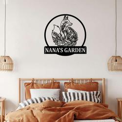 personalized fox leaf garden decorative custom metal sign 4