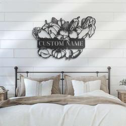 personalized fresh vegetable farm name decorative garden custom metal sign 1