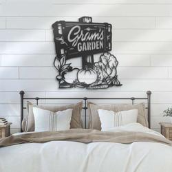 personalized fresh vegetable farm name rustic decorative garden custom metal sign 1
