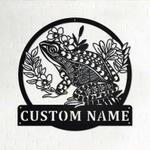 personalized frog mandala garden studio home decor custom metal sign 0