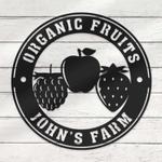 personalized fruit organic food store decorative garden fresh fruit farm business custom metal sign 0