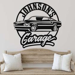 personalized garage car sign garage decor garage muscle car custom metal sign fathers day gifts 3