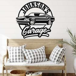 personalized garage car sign garage decor garage muscle car custom metal sign fathers day gifts 4