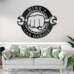 personalized garage sign workshop sign man cave decor mechanic gifts custom metal sign 4