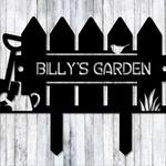 personalized garden fence and bird perching decorative custom metal sign 0