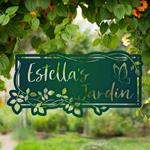 personalized garden fence lawn yard decorative custom metal sign housewarming gift 0