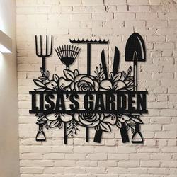 personalized garden flower decorative custom metal sign 1