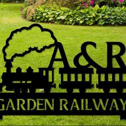 personalized garden railroad garden model train lover decorative custom metal sign 1