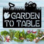 personalized garden to table garden decorative custom metal sign 0
