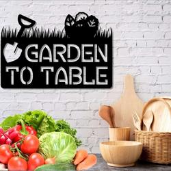 personalized garden to table garden decorative custom metal sign 1