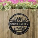 personalized garden tools vegetable garden decorative custom metal sign 0