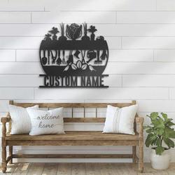 personalized gardening tool vegetable garden lawn yard decorative garden custom metal sign housewarming gift 1
