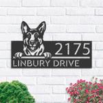 personalized german shepherd dog puppy address sign house number plaque custom metal sign 0