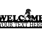 personalized gnome welcome garden family name independence day decorative custom metal sign 0