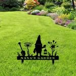 personalized gnome with larntern garden yard stakes decorative custom metal sign housewarming gift 0