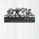 personalized goat cow sheep pig farmhouse farm animals address sign house number plaque custom metal sign 0