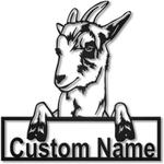 personalized goat farm metal sign custom metal name signs decor wreath outdoor 0