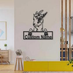 personalized goat farm metal sign custom metal name signs decor wreath outdoor 1