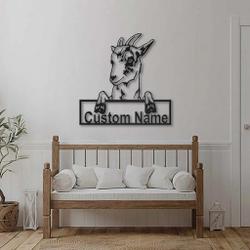 personalized goat farm metal sign custom metal name signs decor wreath outdoor 2