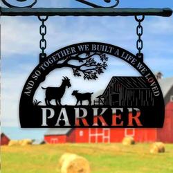 personalized goat farm metal sign farmhouse decor for farmers goat ranch 1