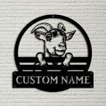 personalized goat farm metal sign housefarm decor outdoor gift for farmer 0