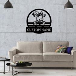 personalized goat farm metal sign housefarm decor outdoor gift for farmer 1