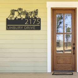 personalized goat pig chicken rabbit farm animals ranch address sign house number plaque custom metal sign 2