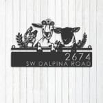 personalized goat sheep chicken farmhouse farm animals address sign house number plaque custom metal sign 0