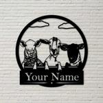 personalized goat sheep farm metal sign housefarm decor outdoor gift for farmer 0