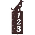 personalized golden retriever paw prints address sign house number plaque custom metal sign 0