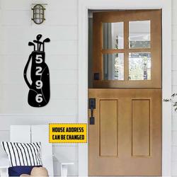personalized golf metal signs golf vertical metal address signs gifts for golf lovers house decor outside 1