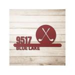 personalized golfer address sign golf clubs house number plaque custom metal sign 0
