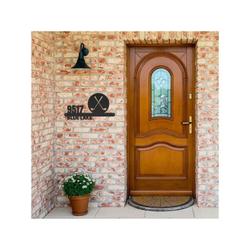 personalized golfer address sign golf clubs house number plaque custom metal sign 1