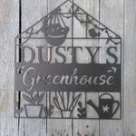 personalized greenhouse garden decorative custom metal sign 0