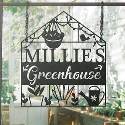 personalized greenhouse garden decorative custom metal sign 1