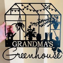 personalized greenhouse metal sign flower garden outdoor decor gift for gardener 1