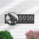 personalized grizzly bear address sign custom metal signs 0