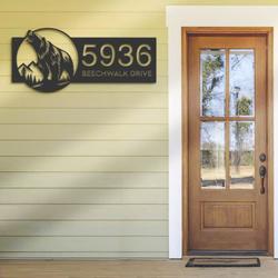 personalized grizzly bear address sign custom metal signs 1