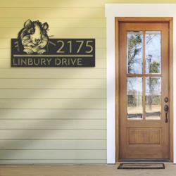 personalized guinea pig address sign custom metal signs 1