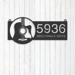 personalized guitar guitar player guitarist address sign house number plaque custom metal sign 0