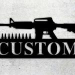 personalized gun ar15 rifles address sign house number plaque custom metal sign 0