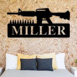 personalized gun ar15 rifles address sign house number plaque custom metal sign 2