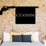 personalized gun bullet funny warning address sign house number plaque custom metal sign 0