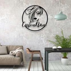 personalized hair dresser sign hair stylist sign beauty salon hair decor hairstyle shop sign 3