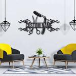 personalized hair dresser tools metal sign hair stylist sign hairstylist studio sign barber gifts 0